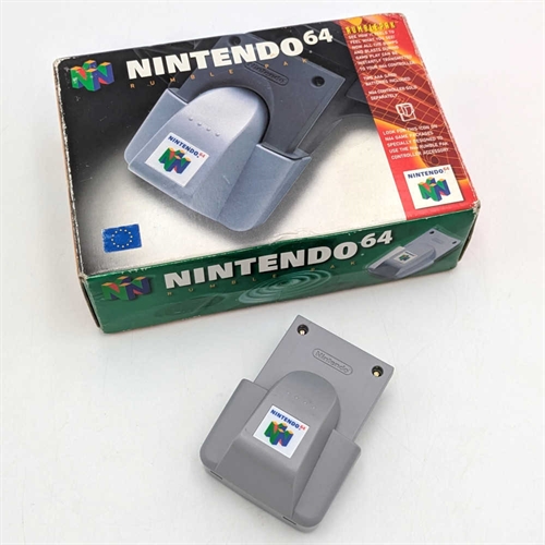 Rumble Pak til Nintendo 64 - I Original Æske - Originalt Nintendo 64 Tilbehør (B Grade) (Genbrug) 